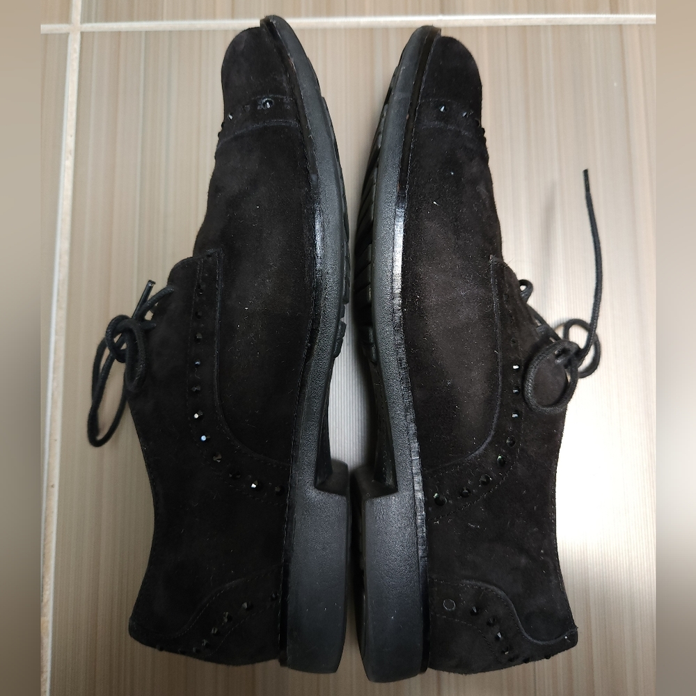 Cole Haan Women's Gramercy Cap Oxford Loafers, BLACK SUEDE - SIZE 6.5 - Picture 3 of 11